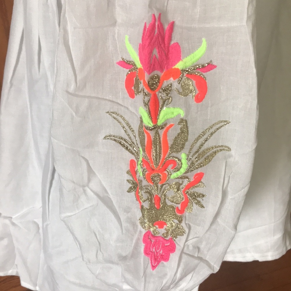 Pily Q Capri Embroidered Pink Crush Tunic XS/S NWT - Picture 11 of 15